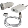 3 в 1 (EU Plug сетевая зарядка, автомобильная зарядка, USB кабель) Travel Kit